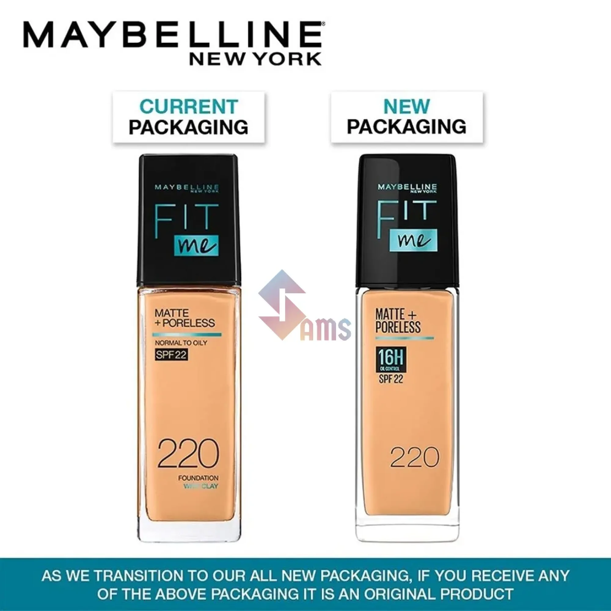 Maybelline Fit Me Matte Poreless Foudation 220 Natural Beige.webp